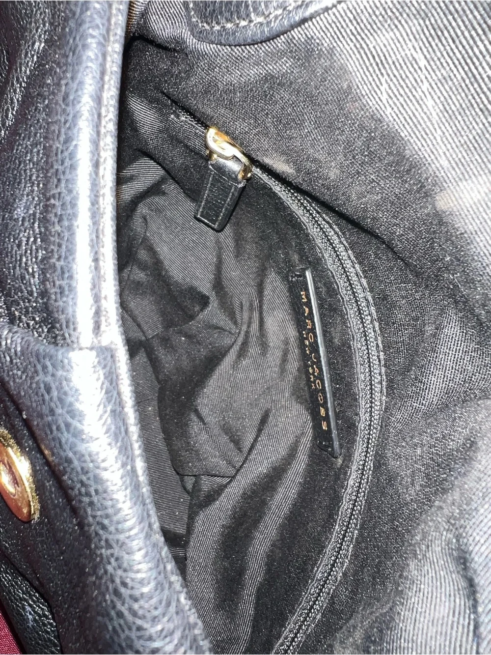 Marc Jacobs Black Pebbled Leather Crossbody Bag